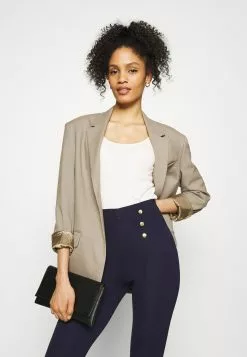 Anna Field Punto Leggings With Button Detail - Legging - Dark Blue -Anna Field Boutique 007714f5801d4292a42e3e4e1a14adce