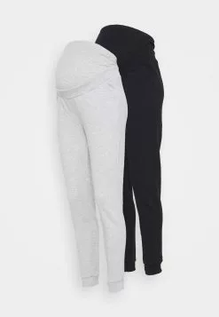 Anna Field Boutique 73 2 Pack - Regular Fit Joggers - Overbump - Pantalon De Survêtement - Black/Grey