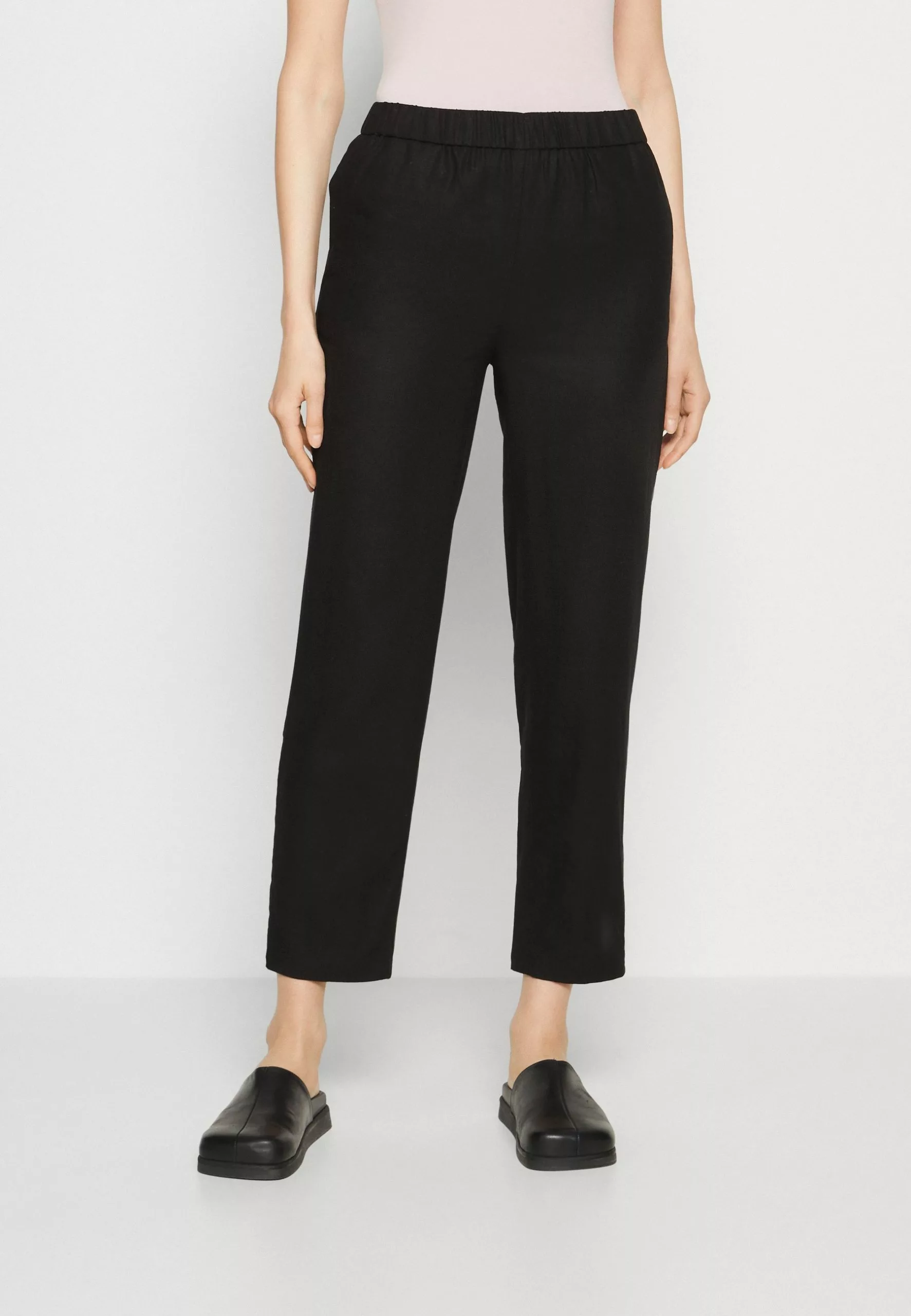 Anna Field Linen Mix - Pantalon Classique - Black 1 Anna Field Linen Mix - Pantalon Classique - Black