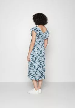 Midi V Flared Dress Witrh Ruffle Sleevees - Robe En Jersey - Dark Blue/Blue -Anna Field Boutique 0339ed7db2dd4cfaab1930f7c9a6582f