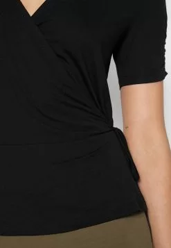 Tall Wrap Over Gathering Sleeves - T-Shirt Basique - Black -Anna Field Boutique 121ccfadce334de790014ece98b543f1