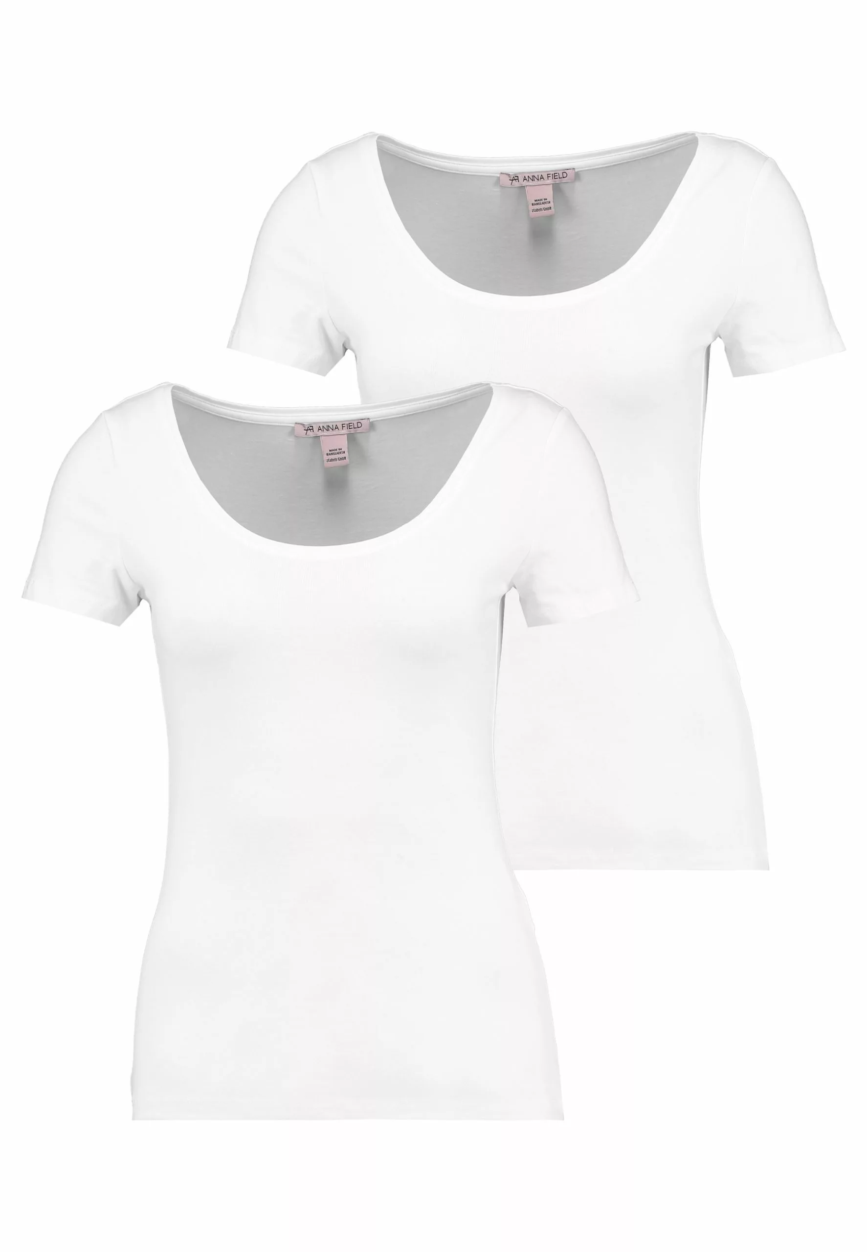 Anna Field 2 Pack - T-Shirt Basique - White 1 Anna Field 2 Pack - T-Shirt Basique - White