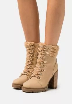 Anna Field Leather - Bottines À Lacets - Beige