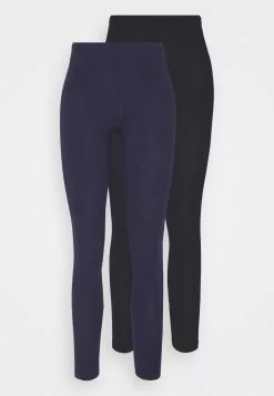Anna Field 2 Pack - Legging - Black/Dark Blue