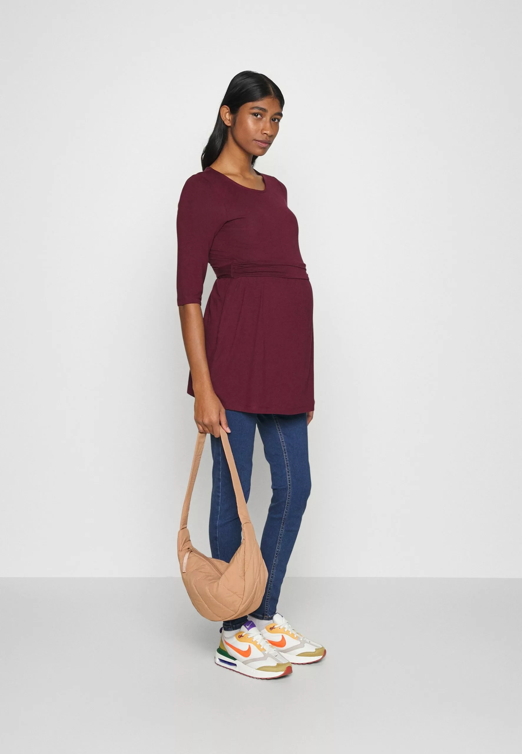 Flare Top - T-Shirt À Manches Longues - Dark Red 2 Flare Top - T-Shirt À Manches Longues - Dark Red – Image 2