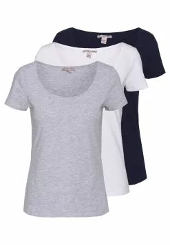 Anna Field 3 Pack - T-Shirt Basique - White/Navy/Light Grey Melange