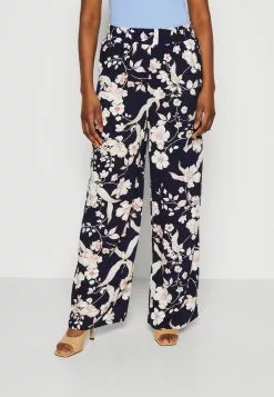 Anna Field Pantalon Classique - Black/Off White/Multi Coloured