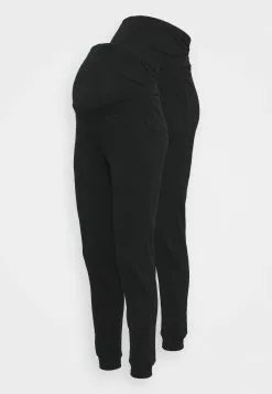 Anna Field Boutique 71 2 Pack - Regular Fit Joggers - Overbump - Pantalon De Survêtement - Black/Black