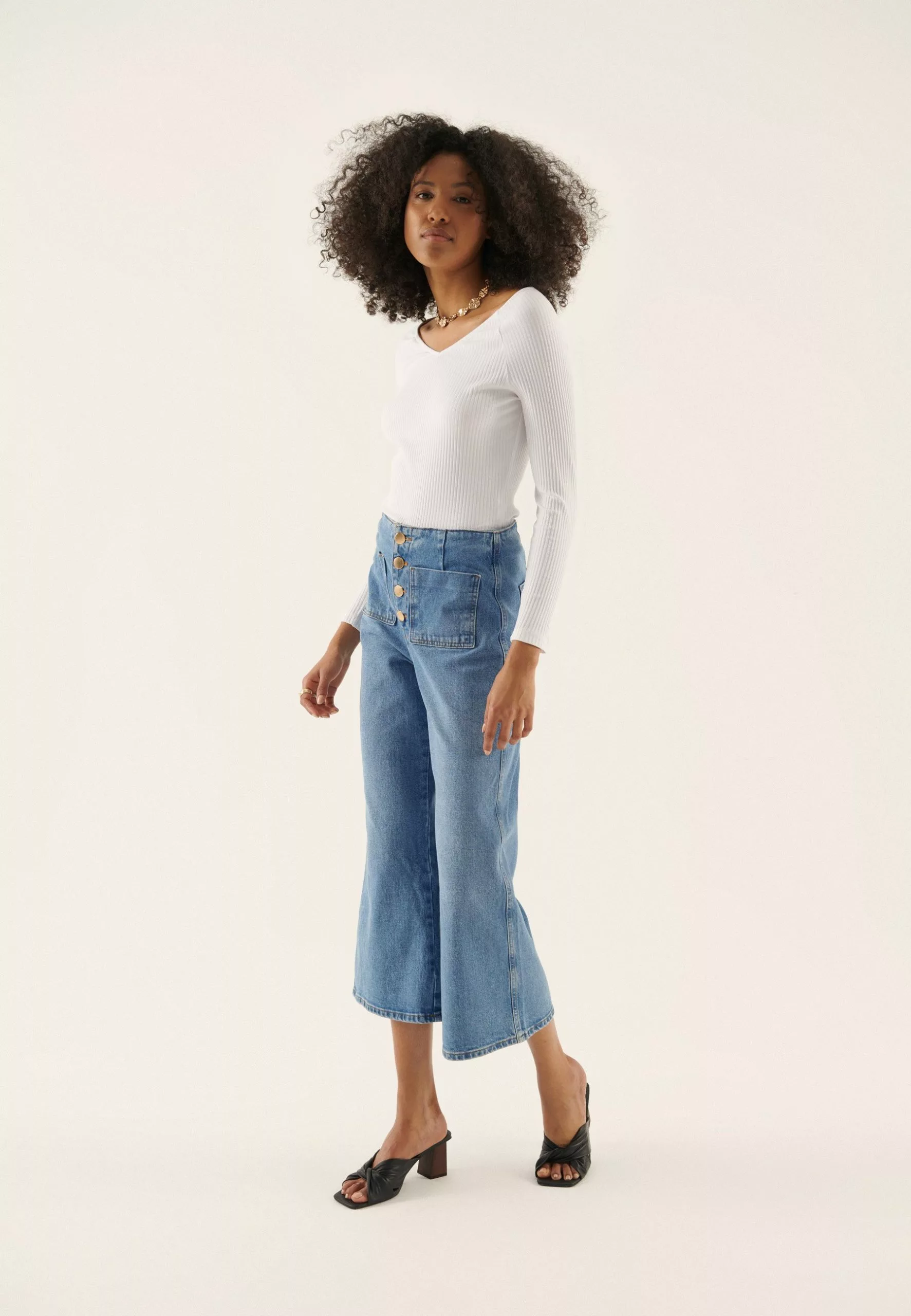 Anna Field 2-Pack - T-Shirt À Manches Longues - Black/White 1 Anna Field 2-Pack - T-Shirt À Manches Longues - Black/White