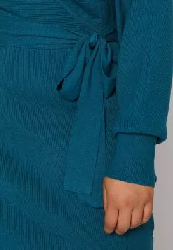Wrap V Ausschnitt Mini Strickkleid Mit Gürtel - Robe Pull - Teal -Anna Field Boutique 3a021df5f88c4e948e46ea59bbaabd47