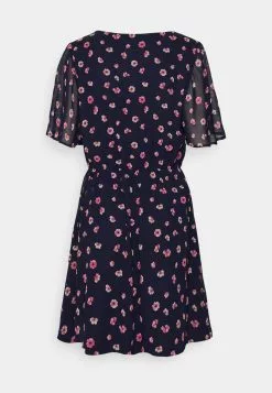 Anna Field V-Neck Sleeve Dress - Robe De Jour - Dark Blue/Pink -Anna Field Boutique 3d8d3e90bbc2459cb8ab13568866af55