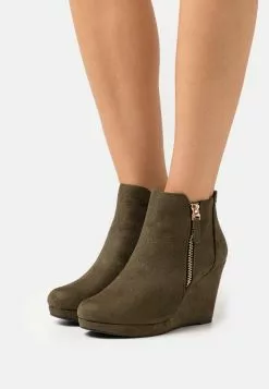 Bottines À Plateau - Khaki