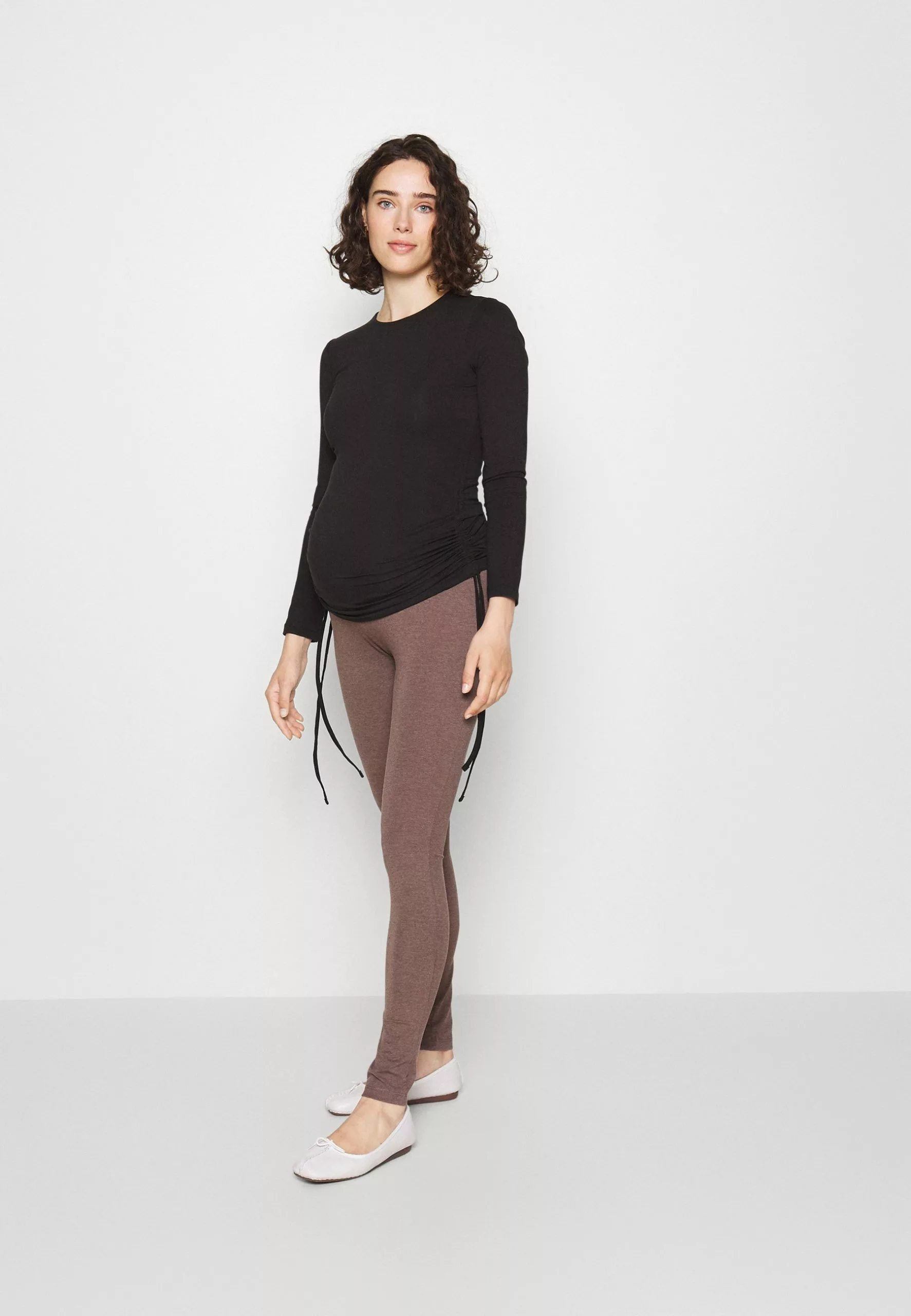 Leggings Maternity - Legging - Black - Mottled Dark Brown 1 Leggings Maternity - Legging - Black - Mottled Dark Brown