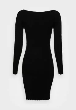 Anna Field Boat Ausschnitt Mini Strickkleid Mit Geschweiften Rändern - Robe Pull - Black 4 Anna Field Boat Ausschnitt Mini Strickkleid Mit Geschweiften Rändern - Robe Pull - Black -Anna Field Boutique 467c37bad335462f8a1ea02d74fa1da7