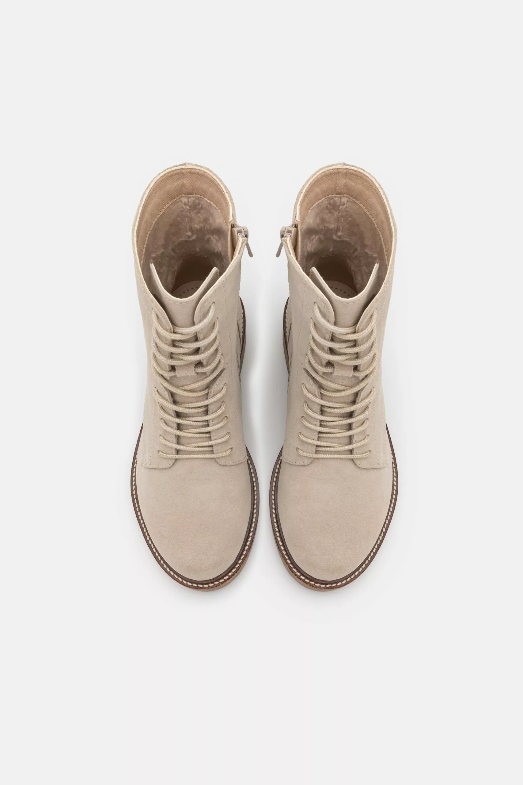 Leather - Bottines À Lacets - Beige 6 Leather - Bottines À Lacets - Beige – Image 6