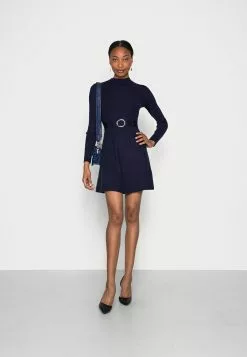 Anna Field Crew Ausschnitt Mini Strickkleid Mit Gürtel - Robe Pull - Dark Blue 6 Anna Field Crew Ausschnitt Mini Strickkleid Mit Gürtel - Robe Pull - Dark Blue -Anna Field Boutique 588419fc84b047b89f4ed42fb65fa04f