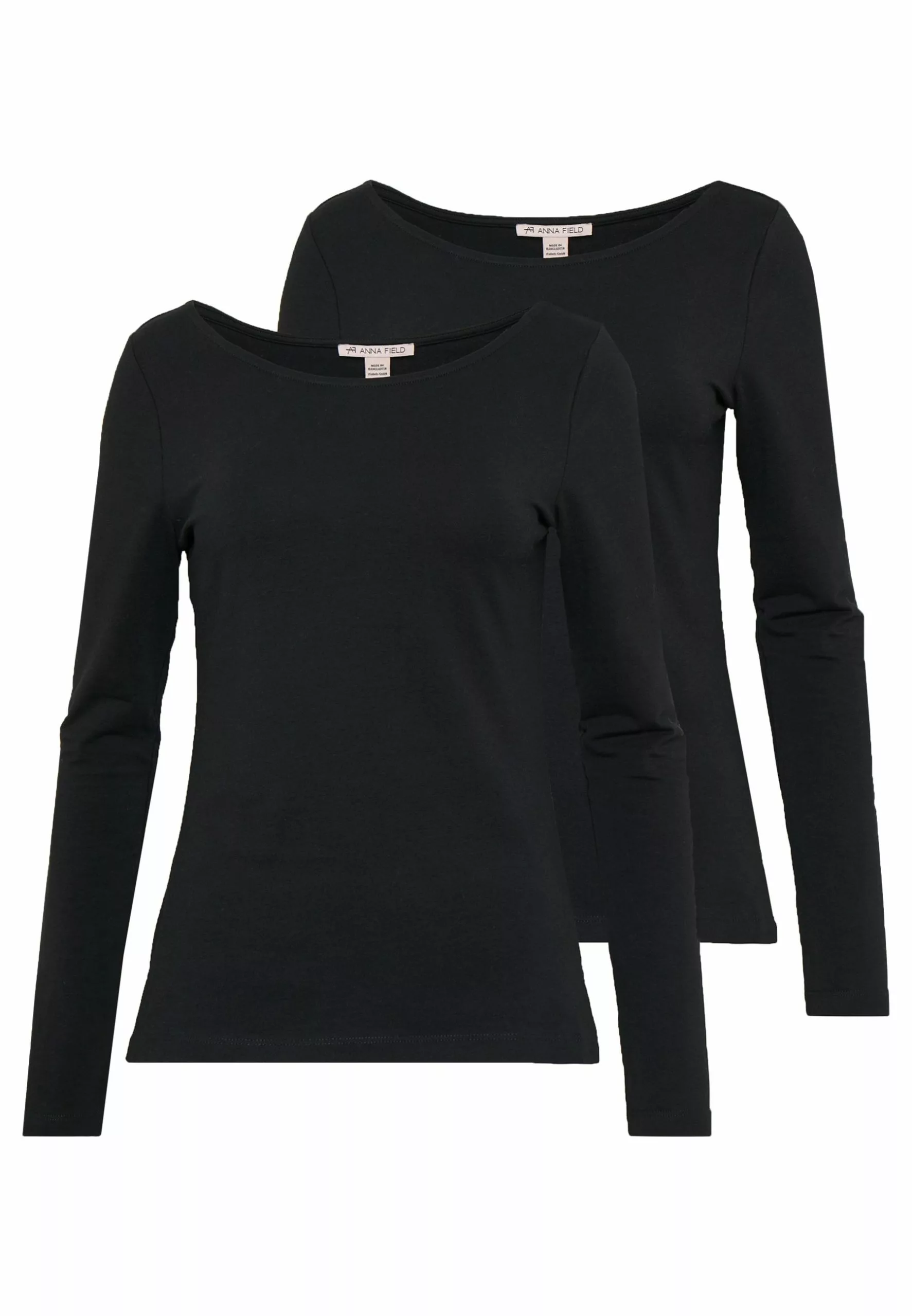 Anna Field 2 Pack - T-Shirt À Manches Longues - Black 1 Anna Field 2 Pack - T-Shirt À Manches Longues - Black