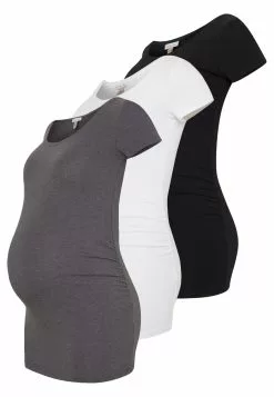 3Er Pack - T-Shirt Basique - White/Black/Dark Grey