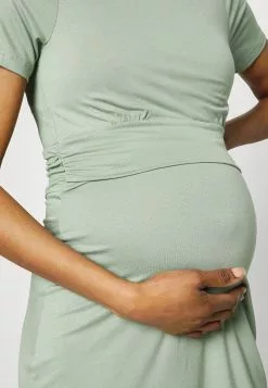 Short Sleeves Ruched Waist Mini Flared Dress - Robe En Jersey - Light Green -Anna Field Boutique 642d80165ad64bb3a32364f3cbfdbc90