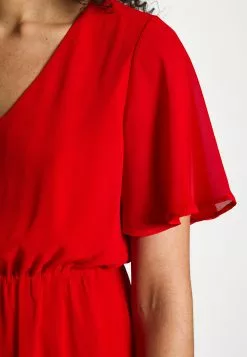 Anna Field V-Neck Sleeve Dress - Robe De Jour - Dark Red -Anna Field Boutique 64dac041b3ca40f3851e4a9482b542ae