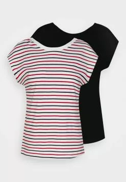 Anna Field 2 Pack - T-Shirt Imprimé - White/Multi-Coloured/Black -Anna Field Boutique 80222f20002443b3b42b63bd2d444911