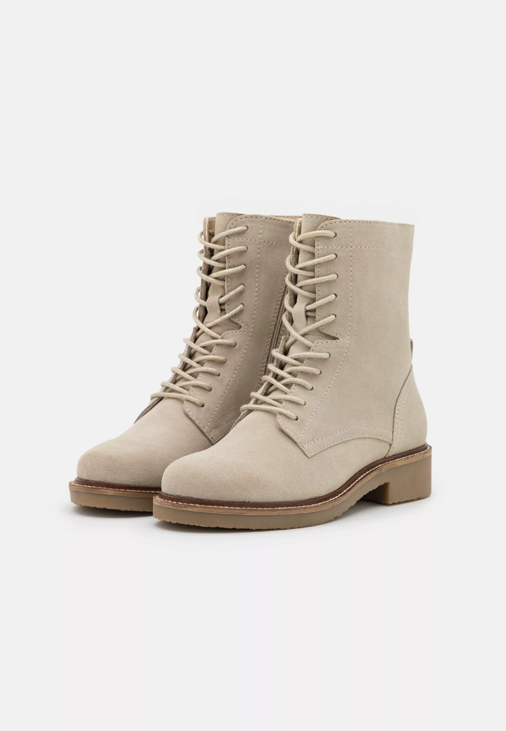 Leather - Bottines À Lacets - Beige 3 Leather - Bottines À Lacets - Beige – Image 3