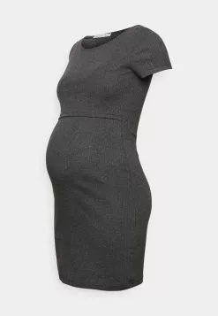 Short Sleeves - Robe En Jersey - Mottled Dark Grey -Anna Field Boutique a12eb757c88f47778add388454b2e645