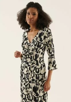 Anna Field Robe De Jour - Black/Off-White -Anna Field Boutique a15b89fdd3c94e10b8e41c30eaf5ba3f