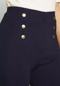 Anna Field Punto Leggings With Button Detail - Legging - Dark Blue -Anna Field Boutique a908d0371f5646e88ad7ea72361fb132