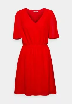 Anna Field V-Neck Sleeve Dress - Robe De Jour - Dark Red -Anna Field Boutique a9a2023bf18245a081909e1676b772a5