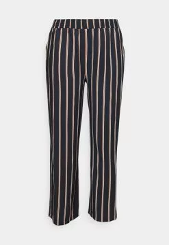 Wide Leg Pant - Pantalon Classique - Dark Blue/Brown/White -Anna Field Boutique aa9df79e817344bbb0010b3b238e8ac1