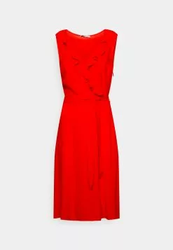 Anna Field Volant Midi Dress - Robe De Jour - Red