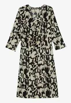 Anna Field Robe De Jour - Black/Off-White -Anna Field Boutique aea293c2a09244f48946896d576203f6