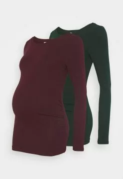 2 Pack - T-Shirt À Manches Longues - Dark Green/Bordeaux 12 2 Pack - T-Shirt À Manches Longues - Dark Green/Bordeaux -Anna Field Boutique bbab31f45b5841b891ef96e674ed27e8