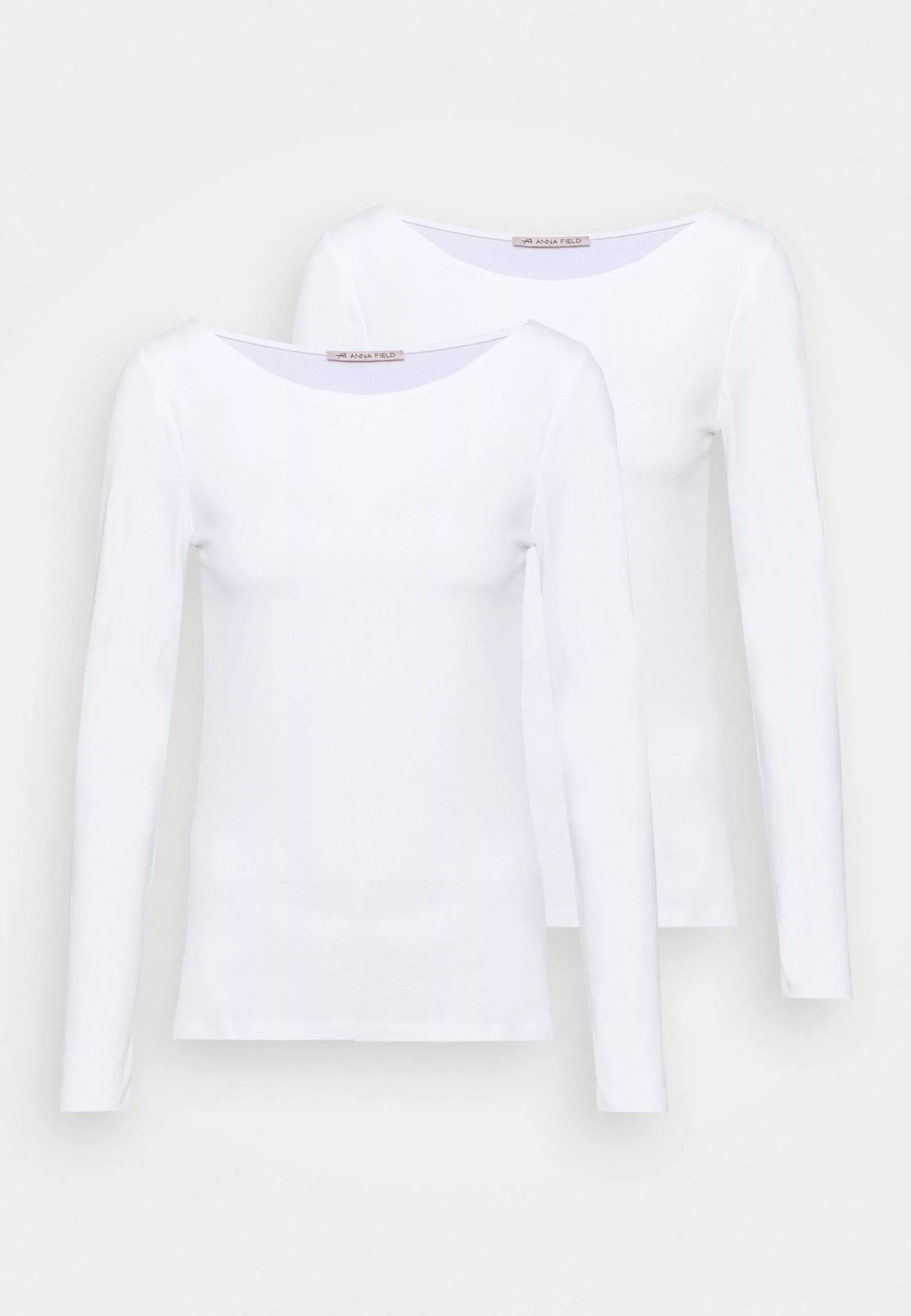 Anna Field 2 Pack - T-Shirt À Manches Longues - White 1 Anna Field 2 Pack - T-Shirt À Manches Longues - White