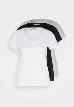 Anna Field 3 Pack - T-Shirt Basique - Black/White/Mottled Light Grey -Anna Field Boutique d2e446865b454a8bb8bb40608a715698