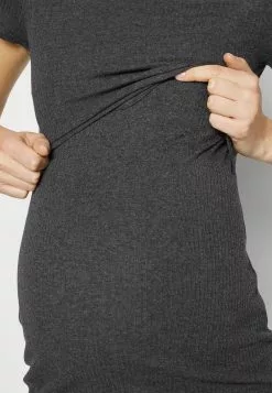 Short Sleeves - Robe En Jersey - Mottled Dark Grey -Anna Field Boutique e14d91824e05474587cb552a4f26da30