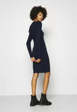 Anna Field Crew Ausschnitt Ripp Top Bodycon Mini Strickkleid - Robe Fourreau - Dark Blue -Anna Field Boutique e7dfe52813234273b4b0154b82da9016
