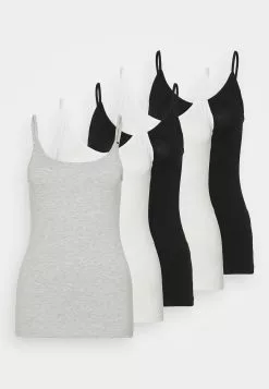 Anna Field 5 Pack - Débardeur - Black/White/Mottled Light Grey