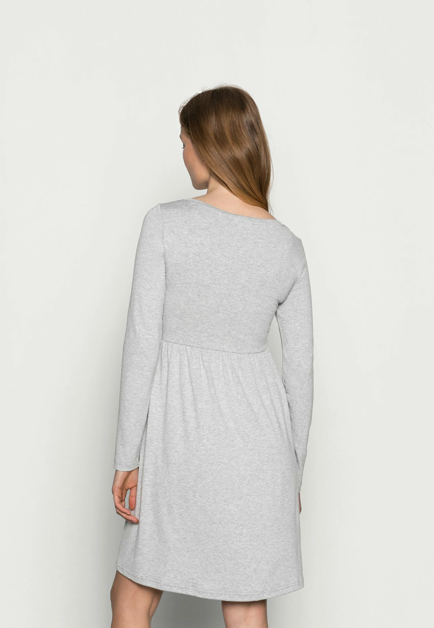 Nursing - Jersey Dress - Robe En Jersey - Grey 3 Nursing - Jersey Dress - Robe En Jersey - Grey – Image 3