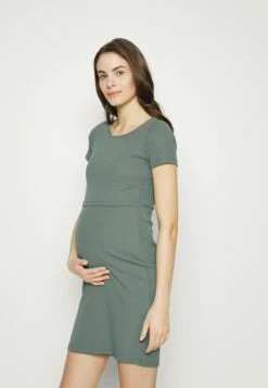 Short Sleeves - Robe En Jersey - Green