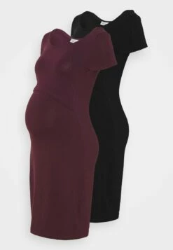 2Er Pack Nursing Function Dress - Robe Fourreau - Black/Bordeaux -Anna Field Boutique d2587d5bbf414ed687a71c7bfef589b6